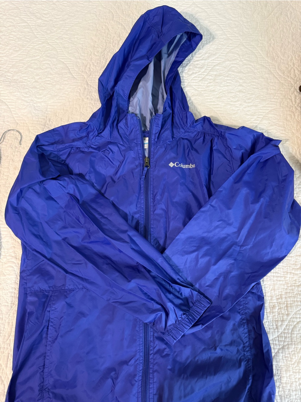 Columbia Hooded Windbreaker - Purple Blue